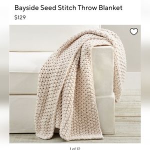 Pottery Barn Bayside Seed Stitch cotton throw